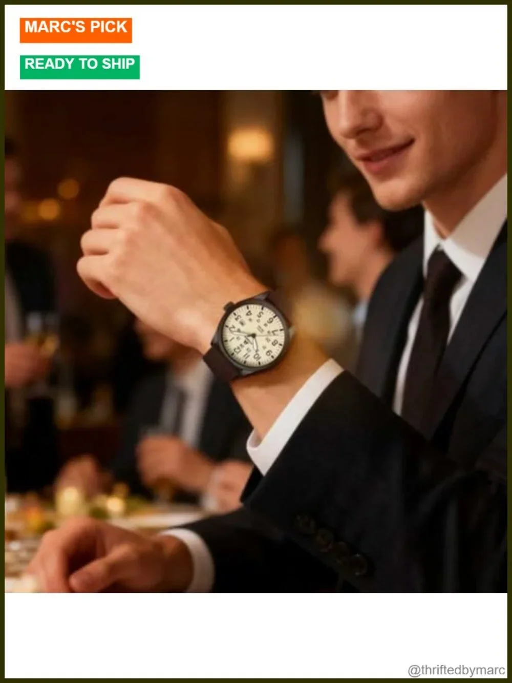 Men's Stainless Steel Quartz Watch with Date and Expansion Band